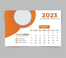 modelo de calendário de mesa para o ano novo 2023 vetor