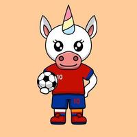 ilustração vetorial do personagem animal vestindo uma camisa de futebol na copa do mundo vetor