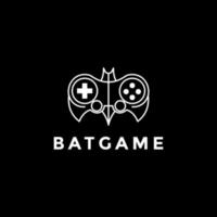 almofada de jogo com vetor de design de logotipo moderno de morcegos
