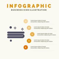 toalha de limpeza limpa infográficos de ícone sólido fundo de apresentação de 5 etapas vetor