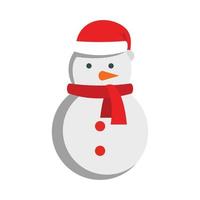 ícone de boneco de neve de natal, estilo simples vetor