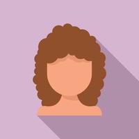 ícone de estilista de cabelo de menina, estilo simples vetor
