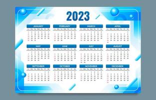 modelo de calendário 2023 abstrato vetor