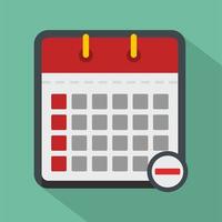 ícone de página de calendário, estilo simples vetor