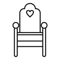 ícone de cadeira de alimentação de madeira, estilo de estrutura de tópicos vetor