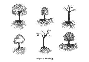 Árvore com raizes Vector