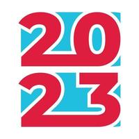 2023 vetor de logotipo de tipografia. feliz Ano Novo