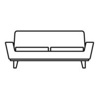 ícone de sofá macio, estilo de estrutura de tópicos vetor