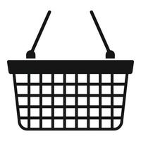 lidar com o ícone da cesta de compras, estilo simples vetor