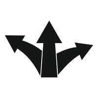 ícone de direção de destino, estilo simples vetor