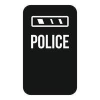 ícone de escudo policial, estilo simples vetor