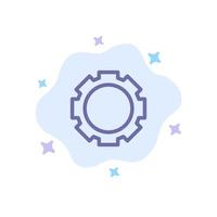 configuração de engrenagem ícone azul do instagram no fundo da nuvem abstrata vetor