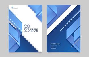 conjunto de design de capa de relatório da empresa vetor
