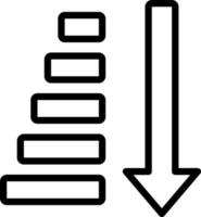 ícone de linha para classificação vetor