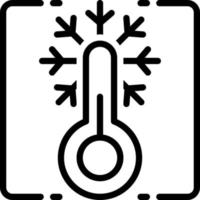 ícone de linha para frio vetor