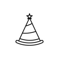 ícone de chapéu de cone. ícone de contorno vetor