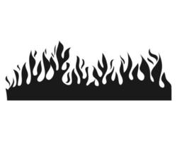 doodle conjunto de símbolo de ícone de chama de fogo. estilo desenhado à mão. isolado no fundo branco. ilustração do ícone do vetor