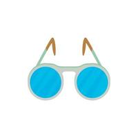 óculos com ícone de lentes redondas, estilo cartoon vetor