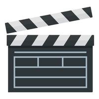 ícone de badalo de produção de filme, estilo simples vetor