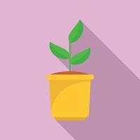 crescer ícone de vaso de plantas, estilo simples vetor
