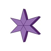 ícone de estrela, estilo desenhado à mão vetor