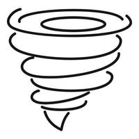 ícone de tornado de energia, estilo de estrutura de tópicos vetor