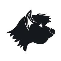 ícone de cachorro terrier, estilo simples vetor
