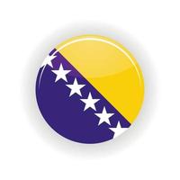 círculo de ícone da Bósnia e Herzegovina vetor