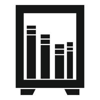 ícone da caixa de rua da biblioteca, estilo simples vetor
