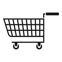 ícone do carrinho de compras do consumidor, estilo simples vetor