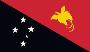 imagem da bandeira de papua nova guiné vetor