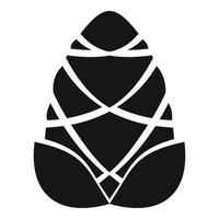 ícone de pinha de ramo, estilo simples vetor