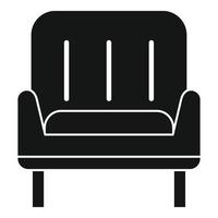 ícone de poltrona em casa, estilo simples vetor