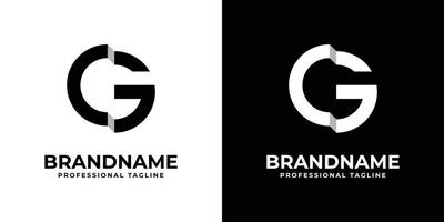 letra cg ou logotipo do monograma gc, adequado para qualquer negócio com iniciais gc ou cg. vetor