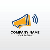megafone conversa bate-papo ícone social linha contorno design de logotipo premium