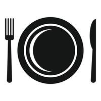 ícone de pratos de serviço de quarto, estilo simples vetor