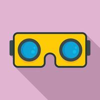 ícone de óculos de jogo para smartphone, estilo simples vetor