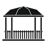 ícone do gazebo do parque, estilo simples vetor