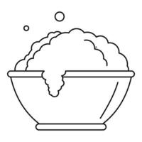 ícone de bolha de lavanderia, estilo de estrutura de tópicos vetor