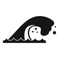ícone do tsunami de verão, estilo simples vetor