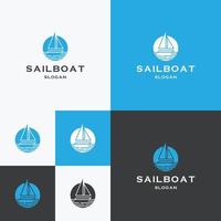 ilustração em vetor modelo de design de ícone de logotipo de veleiro