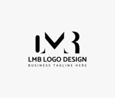 design de logotipo comercial de carta lmb vetor