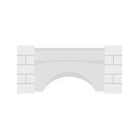 ícone da velha ponte de pedra, estilo simples vetor