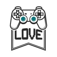 design de camiseta de videogame design de controlador de jogo doodle arte vetorial de joystick. gamepad de vetor de estilo doodle.