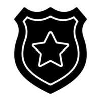 ícone de design moderno do escudo estrela vetor