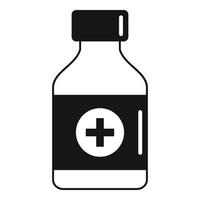 ícone de garrafa de xarope, estilo simples vetor