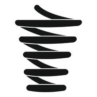 ícone de mola espiral, estilo simples vetor