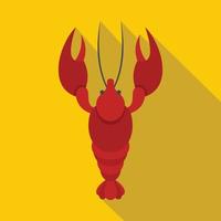 ícone de lagosta, estilo simples. vetor