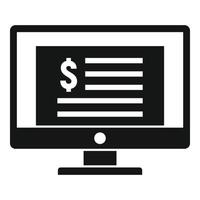 ícone de empréstimo online em casa, estilo simples vetor