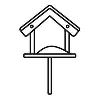 ícone de alimentadores de pássaros de madeira, estilo de estrutura de tópicos vetor